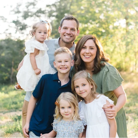 Dr. Caleb Stott with his family