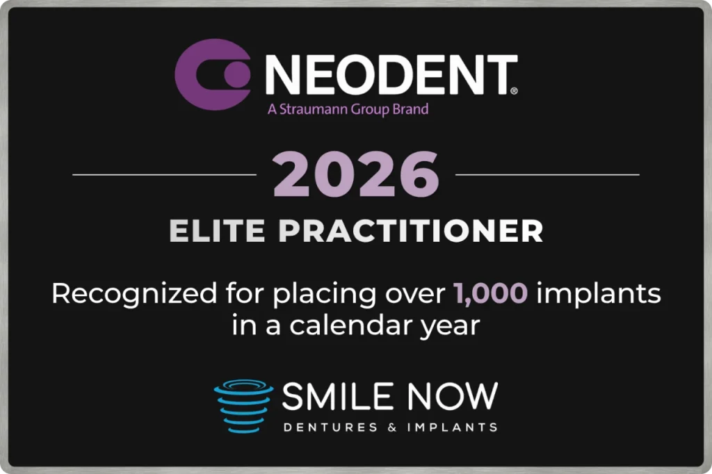 Smile Now Boise Dentures and Implants awarded Neodent Elite Practitioner in 2026 for placing over 1,000 dental implants in a calendar year.